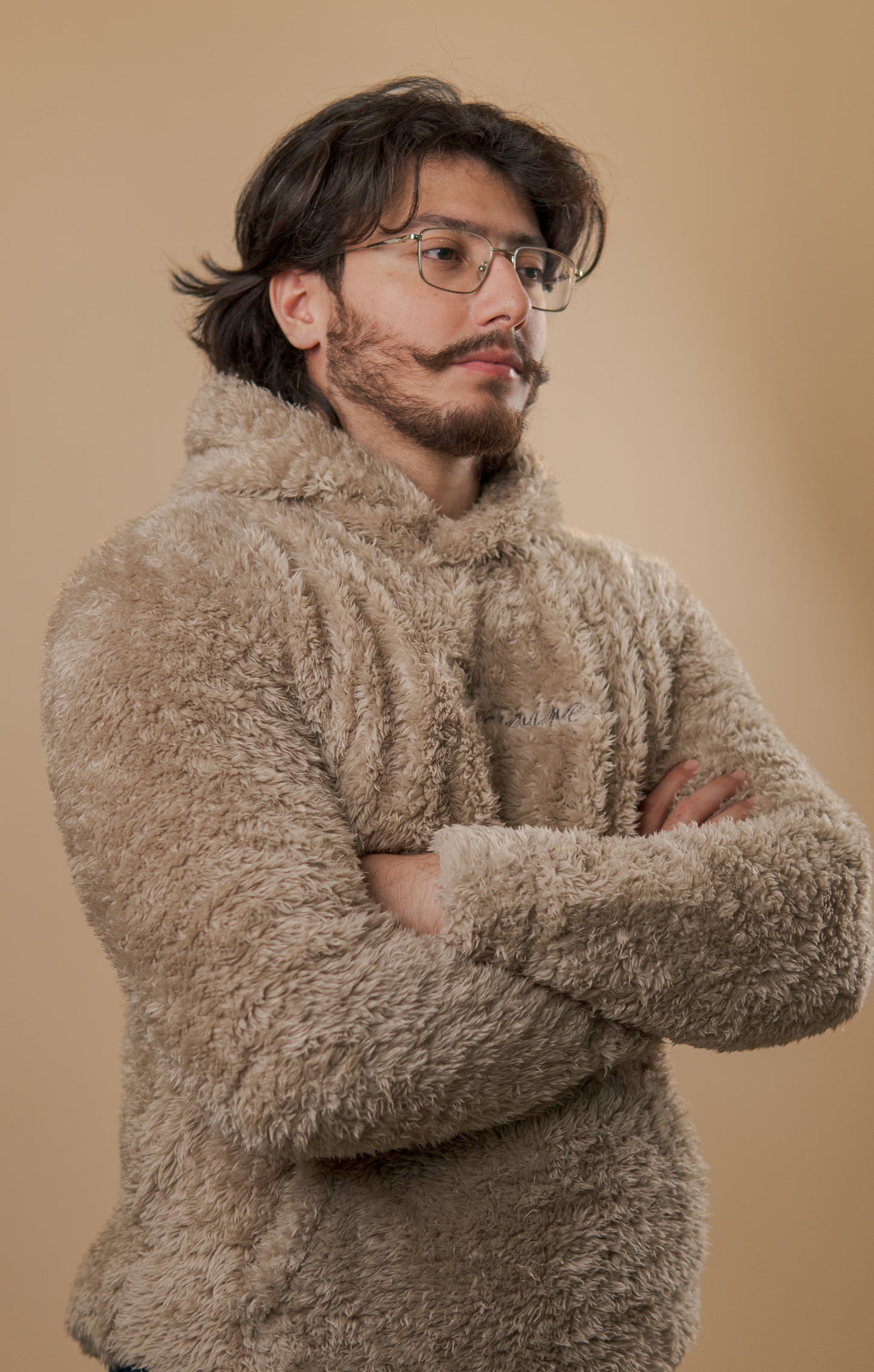Soft Creme Fur Hoodie