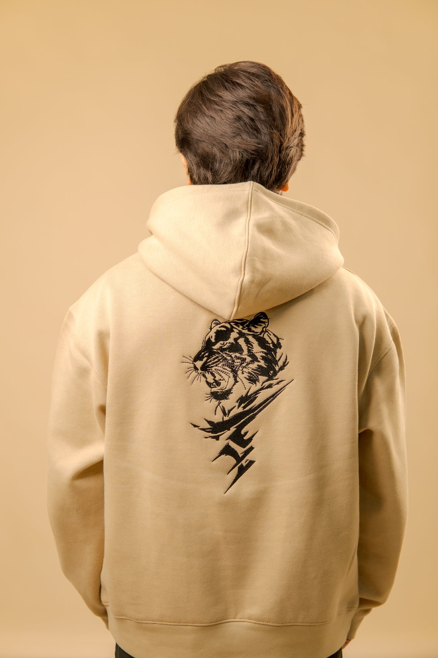 Sandstone Serenity Embroidered Hoodie