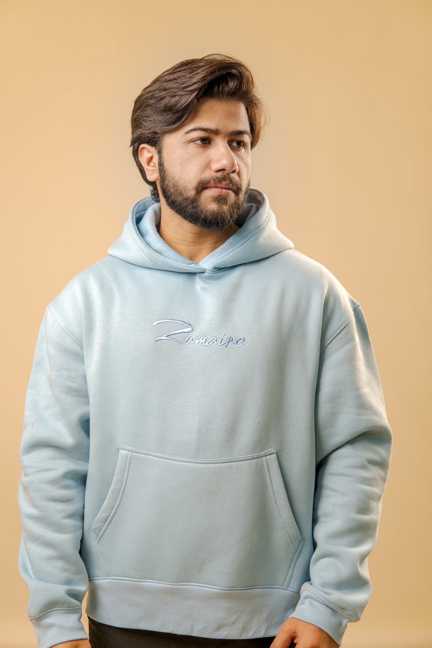 Oceanic Calm Embroidered Hoodie