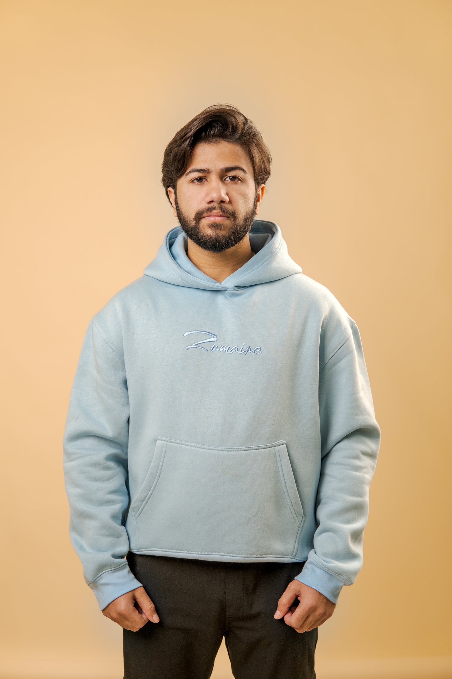 Oceanic Calm Embroidered Hoodie