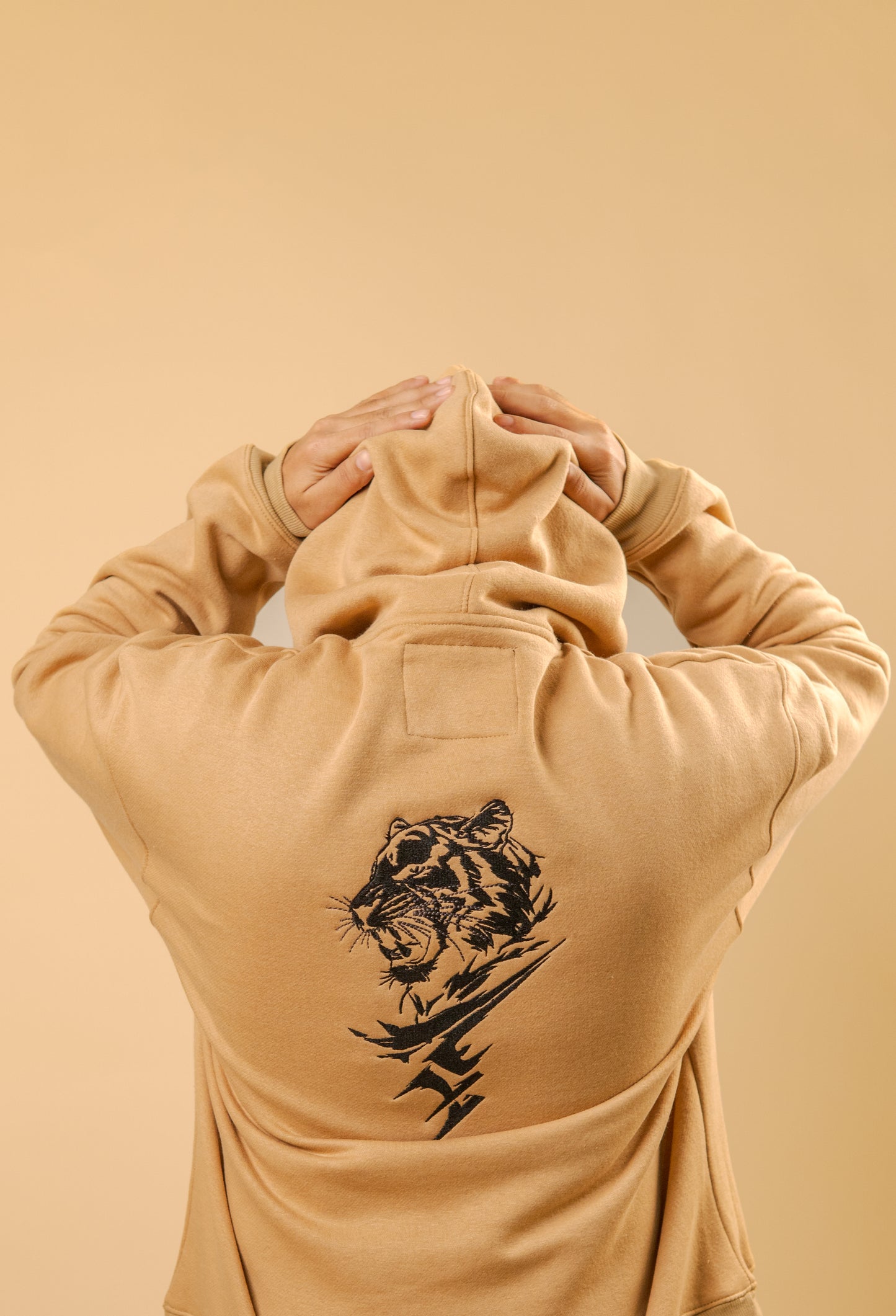 Caramel Cloud Embroidered Hoodie