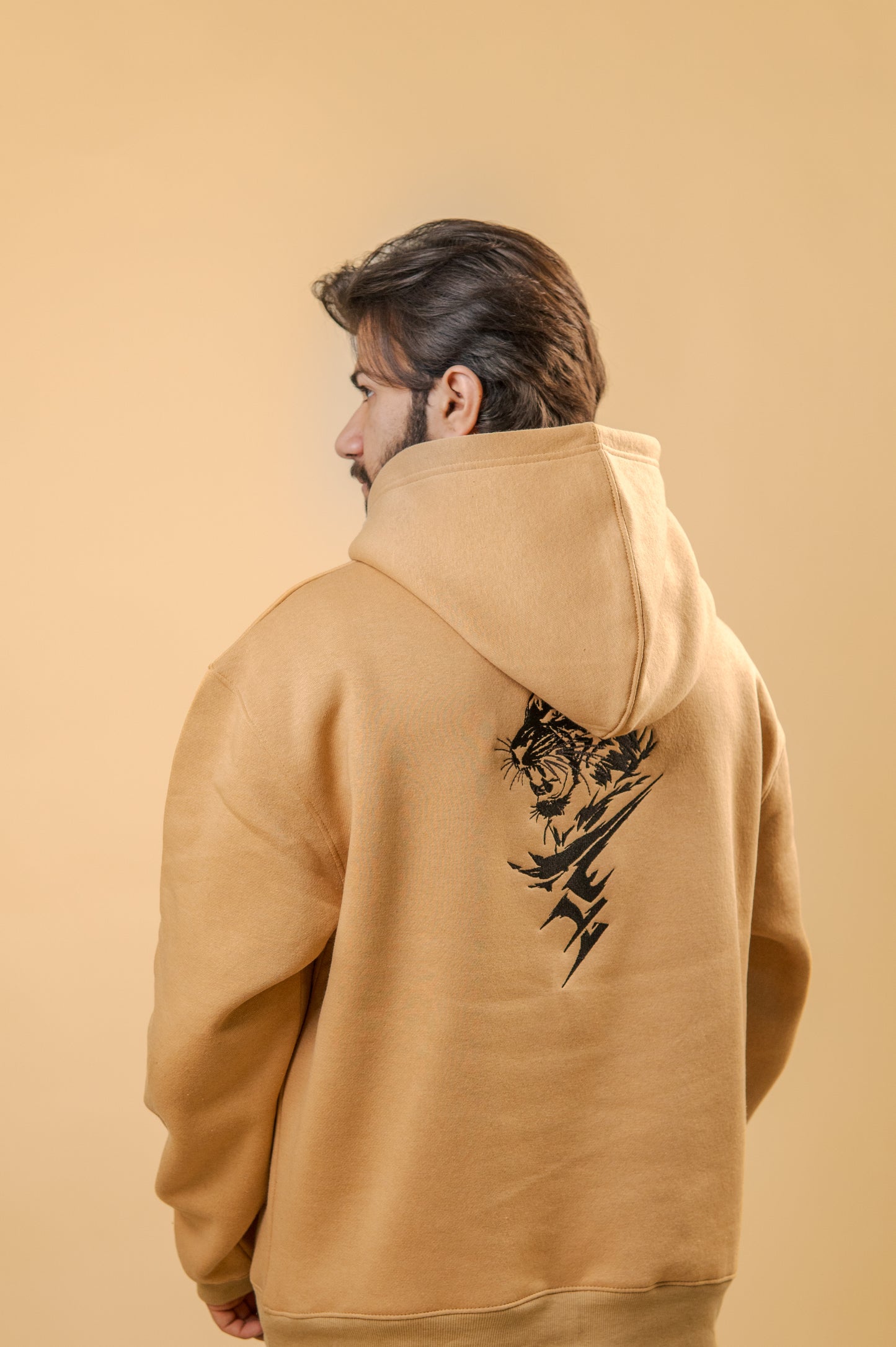 Caramel Cloud Embroidered Hoodie