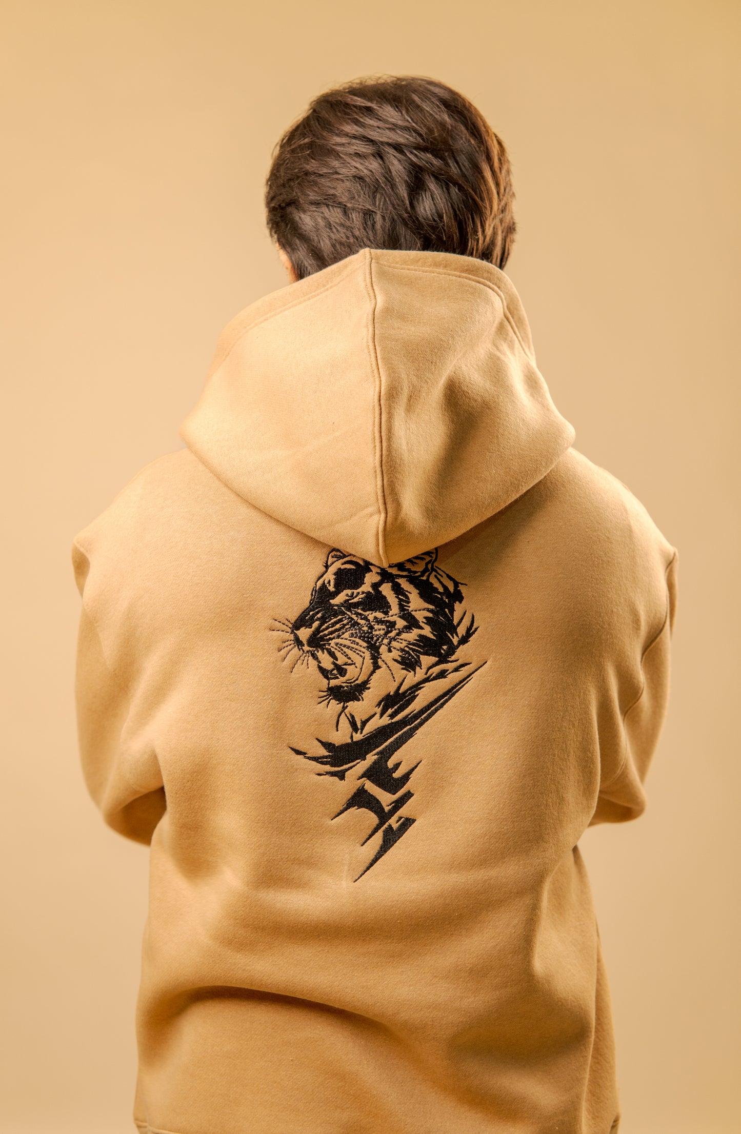 Caramel Cloud Embroidered Hoodie