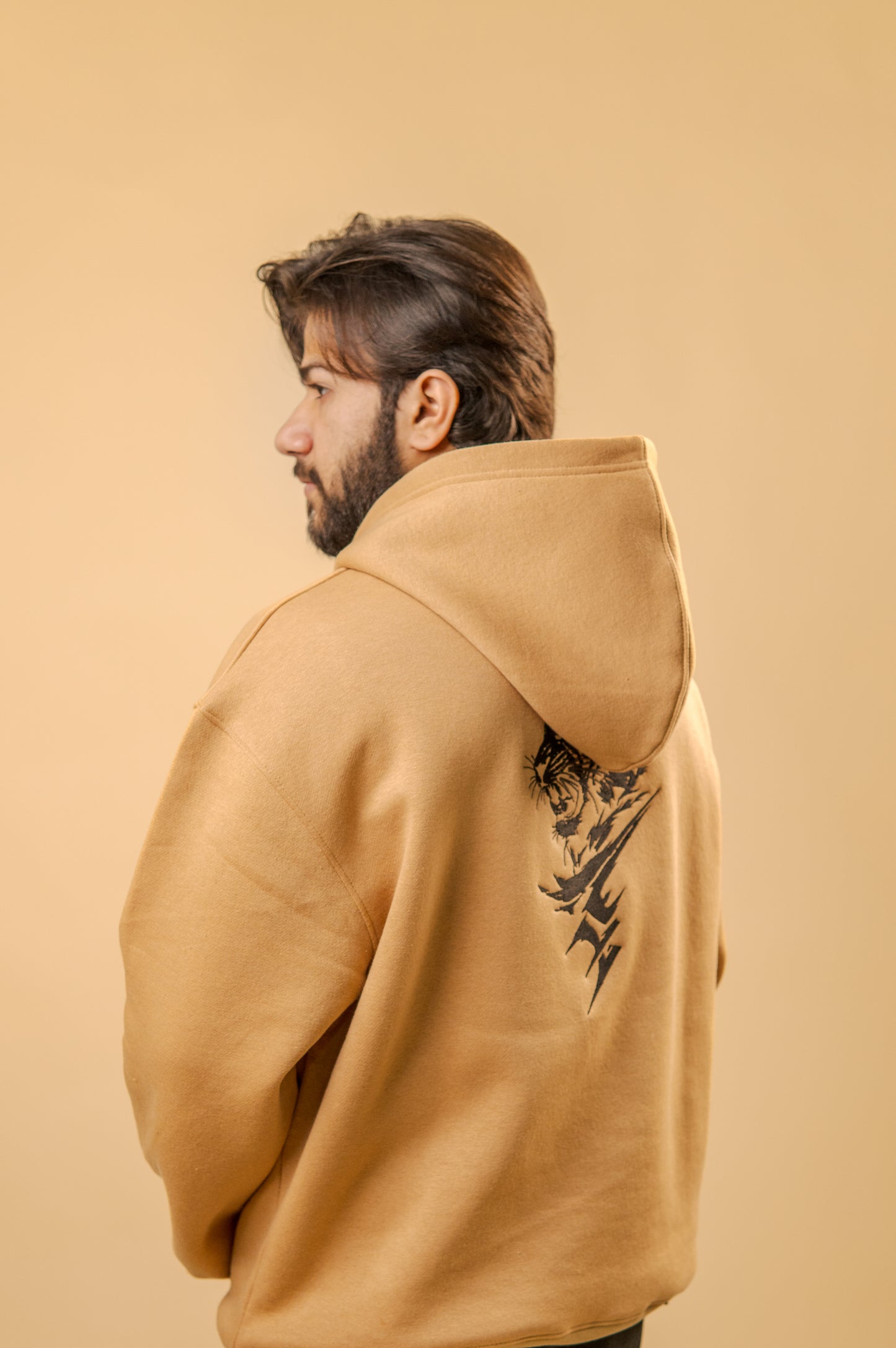 Caramel Cloud Embroidered Hoodie