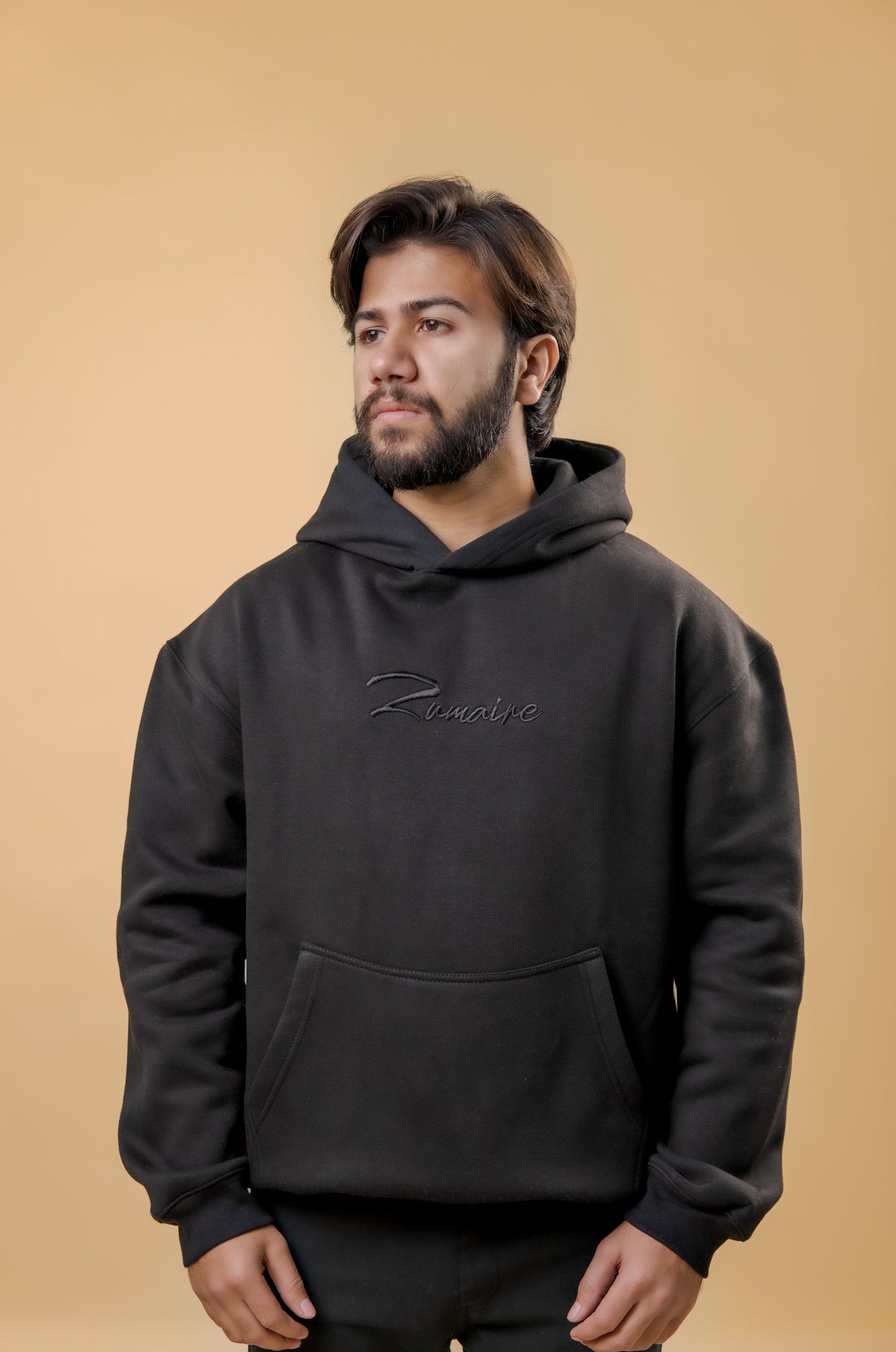 Obsidian Glow Embroidered Hoodie