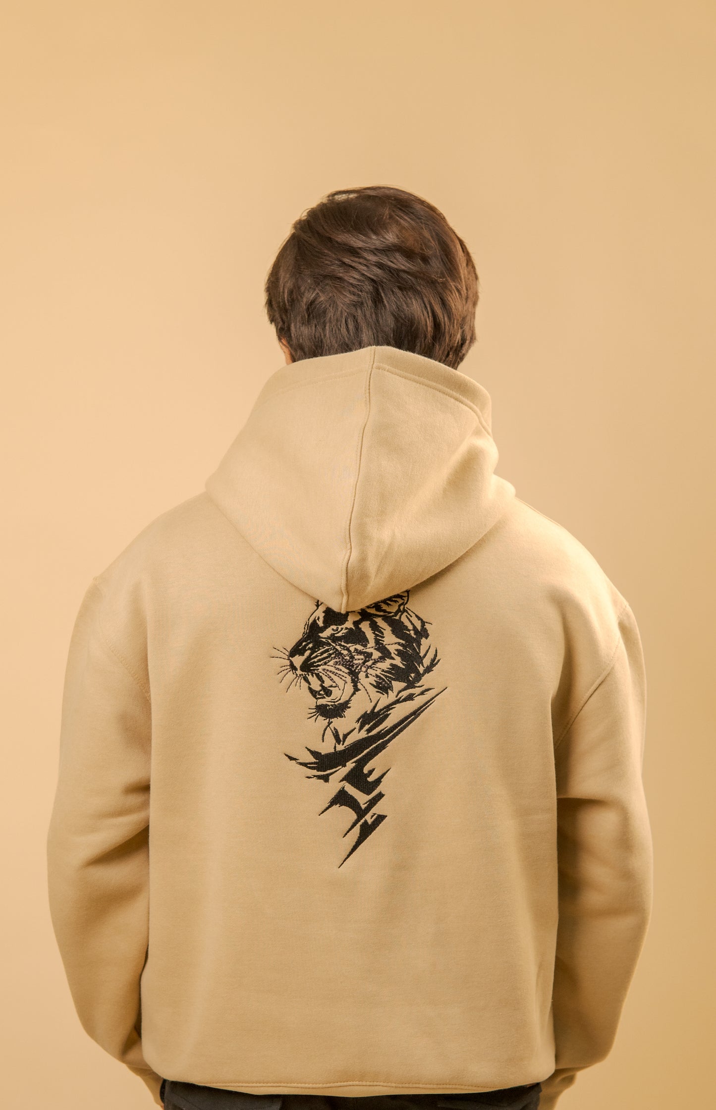 Sandstone Serenity Embroidered Hoodie