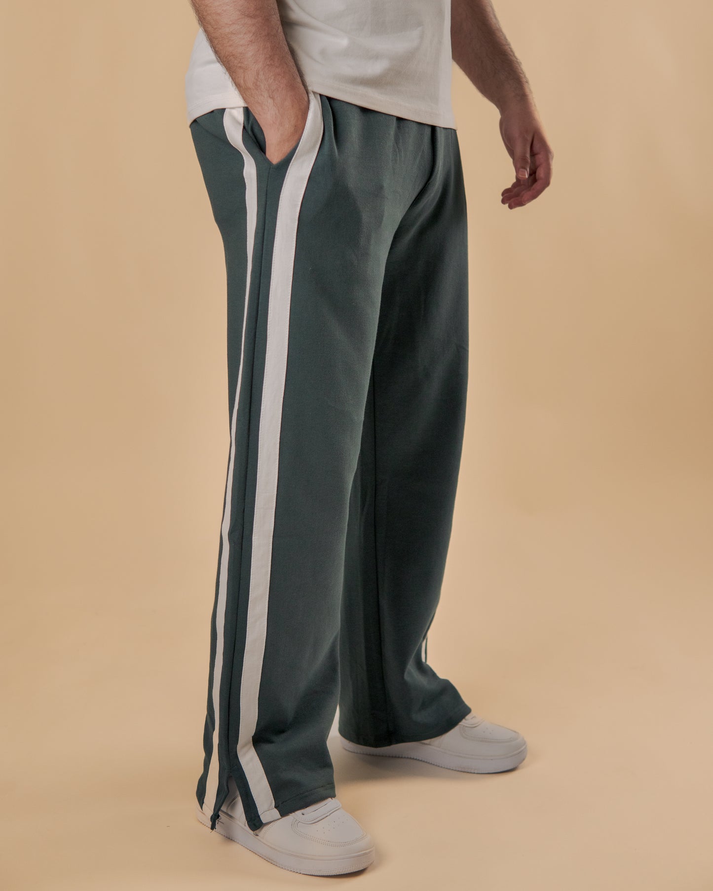 Dual Stripe Track Suit – Green