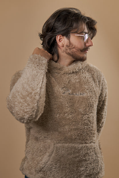 Soft Creme Fur Hoodie