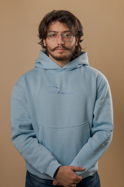 Oceanic calm Oversized Cropped Hoodie