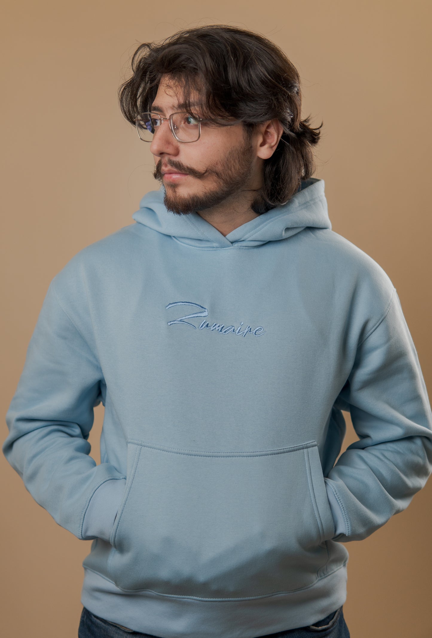 Oceanic calm Oversized Cropped Hoodie