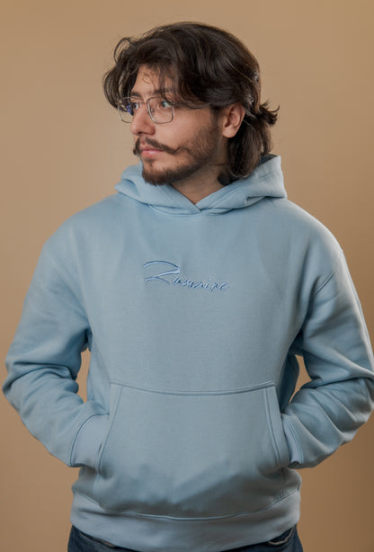 Oceanic calm Oversized Cropped Hoodie