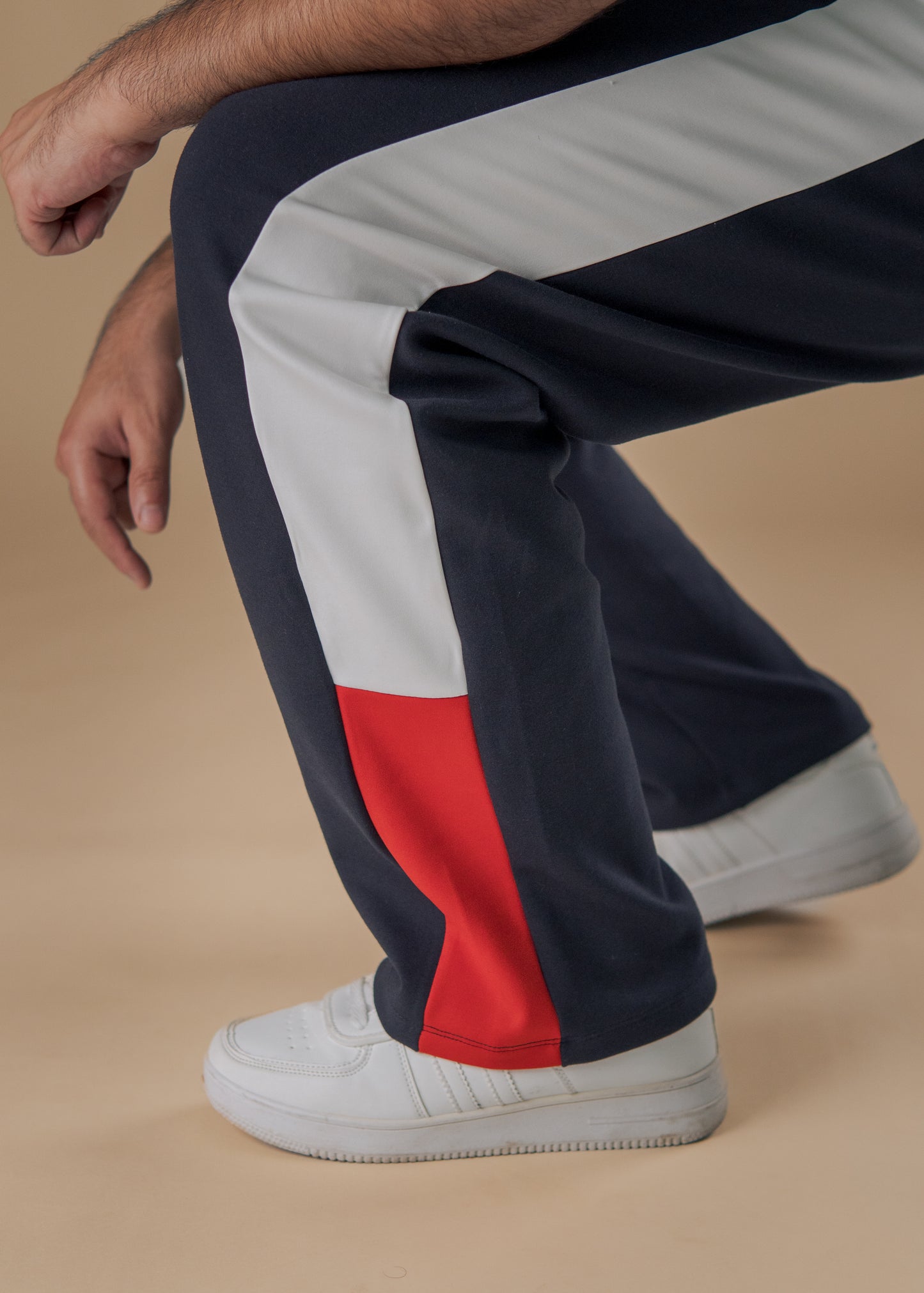 Urban Side-Stripe Trousers – Red Edition