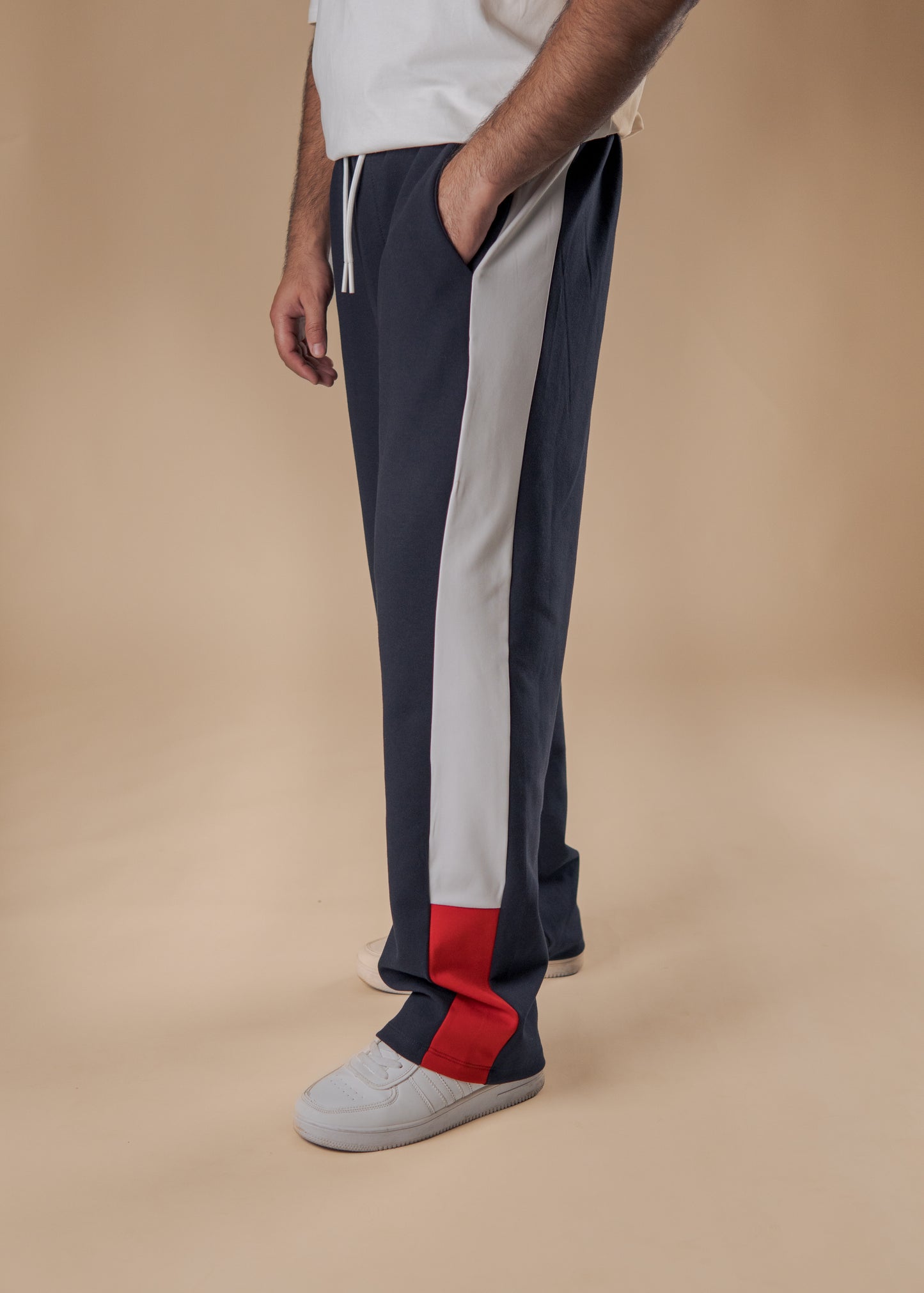 Urban Side-Stripe Trousers – Red Edition