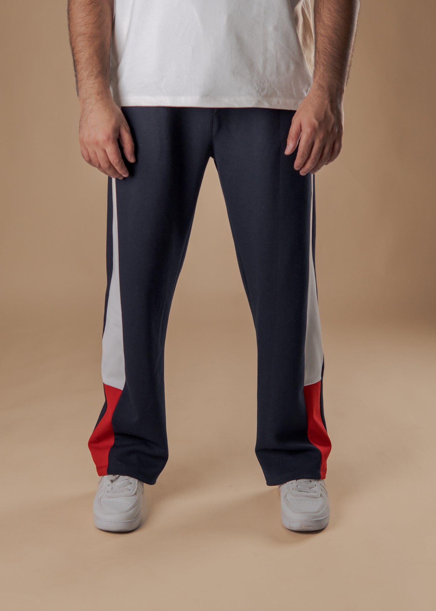 Urban Side-Stripe Trousers – Red Edition