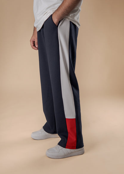 Urban Side-Stripe Trousers – Red Edition