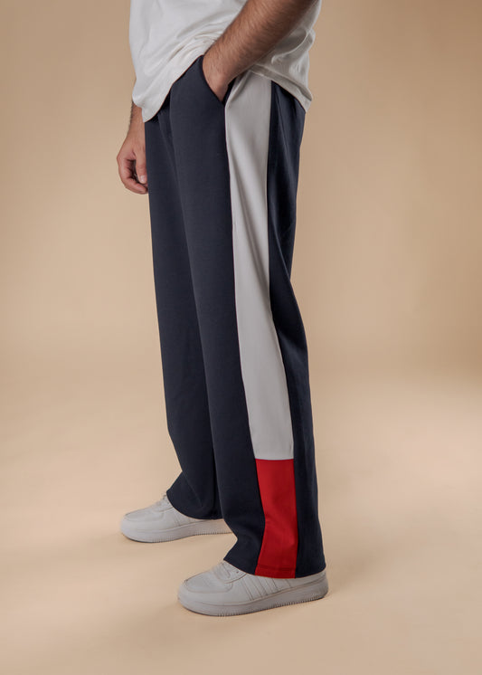 Urban Side-Stripe Trousers – Red Edition
